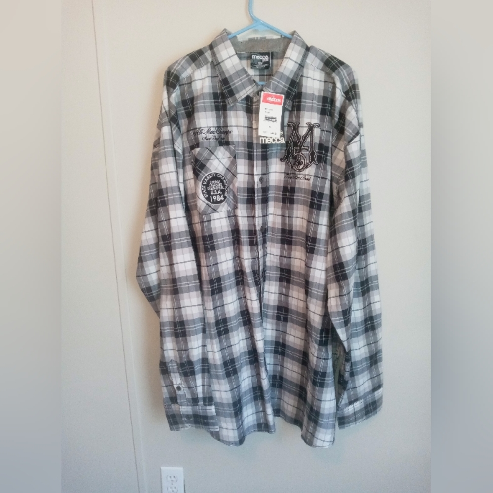 Nwt Men's mecca button down shirt size 5x